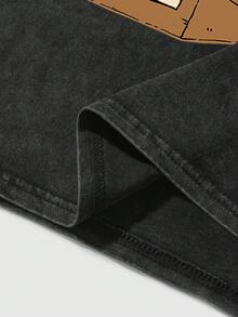 Vincenttrinidadart ROMWE MEN Áo thun cổ tròn cổ điển phong cách đường phố dành cho nam, phù hợp để mặc thường ngày vào mùa xuân hè - màu đen - Xem 5