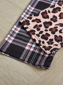 Bộ đồ ngủ dài tay họa tiết kẻ caro báo thường ngày cho bé gái tuổi teen - Nhiều màu - Xem 5