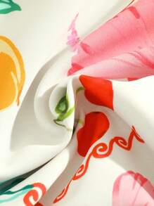 SHEIN Young Girl 1pc Random Print One-Piece Swimsuit