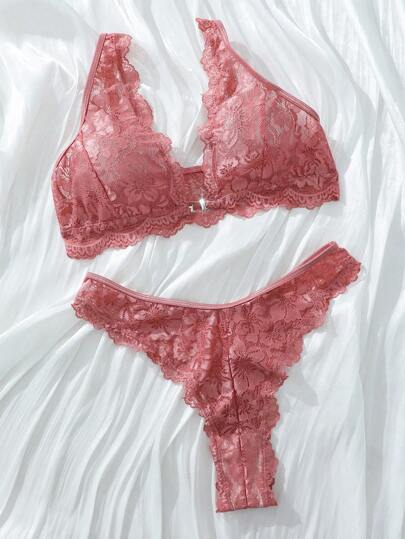 Women Kanten Shell Lingerie Set view 5