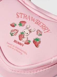 ROMWE Kawaii Monedero rosado con forma de corazón y conejo de dibujos animados, regalo de San Valentín 432419 - Multicolor - Ver 4