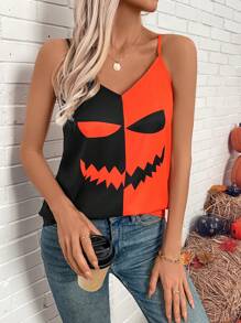 Chiquease Ombre Color Halloween Camisole Top - Multicolor - View 3