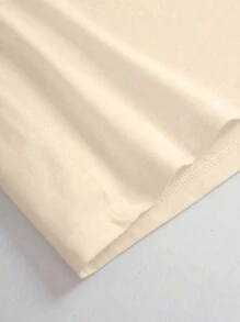 SHEIN LUNE Halloween Plus Size Floral Print Short Sleeve Crew Neck T-Shirt, Summer/Fall Top - Apricot - View 5