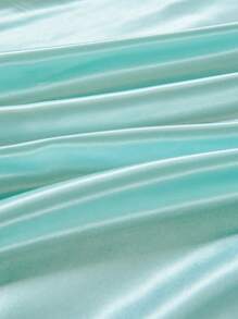 2 vỏ gối satin lụa màu xanh lá cây nhạt, vỏ gối mềm có khóa kéo cho phòng ngủ, không nhăn, tốt hơn cho tóc và da khi ngủ, vỏ gối không có ruột - Mầm xanh - Xem 5