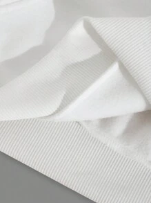 Men's Graphic Print Crew Neck Long Sleeve Pullover Sweatshirt - White - View 5