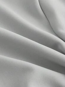 SHEIN MOD 灰色超大拉链卫衣，可拆卸3D立体花卉图案，秋冬款，商务休闲女装，90年代风格，哥特风，韩版时尚，拉链飞行员夹克，冬季外套，复古富贵风，返校节，派对，基础款卫衣 - 灰色 - 查看 6