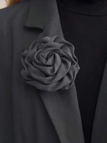 BizChic Women's Elegant Office Wear 3D Floral Suit Office Attire - Grey - View 5