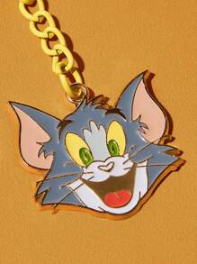 TOM & JERRY X SHEIN Zinc Alloy Cartoon And Cheese Pattern Key Chain Pendant - Multicolor - View 5
