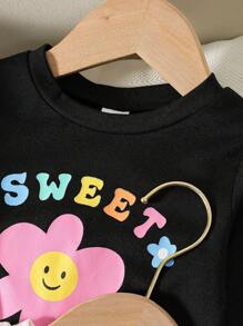 SHEIN Playful Pals 3pcs Baby Girls Cute Print Outfit Set - Multicolor - View 3