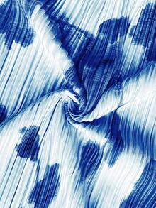 SHEIN VCAY 女式度假花卉孔眼刺绣印花深 V 领撞色花卉饰边不对称下摆吊带背心连衣裙，夏季 - 彩色 - 查看 5