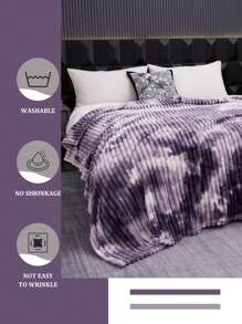 1件毯子,床上用品,柔软保暖,亲肤透气,轻盈蓬松,纯色系列,简约时尚设计,适用于沙发、卧室、客厅,全方位舒适,旅行必备,午睡毯,多种尺寸可选,可机洗,房间装饰,冬季装饰 - 淡紫色 - 查看 6