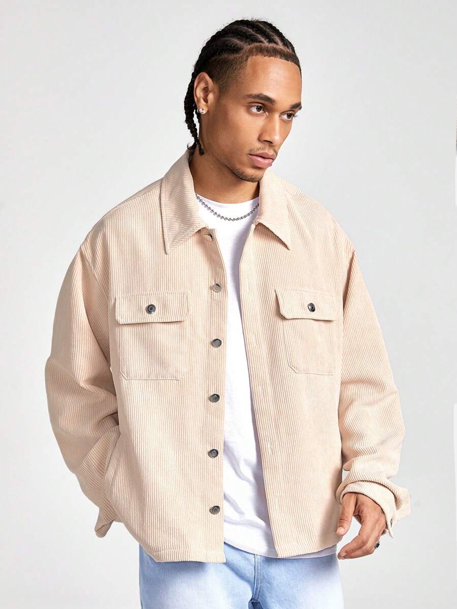 Manfinity VCAY 男士宽松长袖梭织外套，适合秋冬