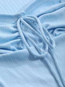 DAZY Women's 2 In 1 Long Sleeve T-Shirt Going Out Tops,Fall Clothes - Baby Blue - View 9