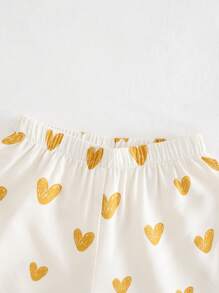 Cozy Pixies 2pcs Girl Sets - Solid Round Neck Ruffle Sleeveless Top And Polka Dot Pants - Brown - View 8