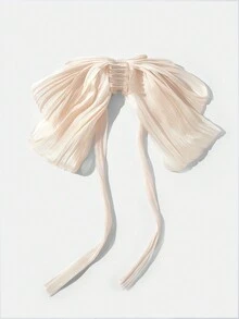 SHEIN MOD 1 Stück Haarklammer für Damen mit Schleife, geeignet für den Urlaub - Beige - Übersicht 6