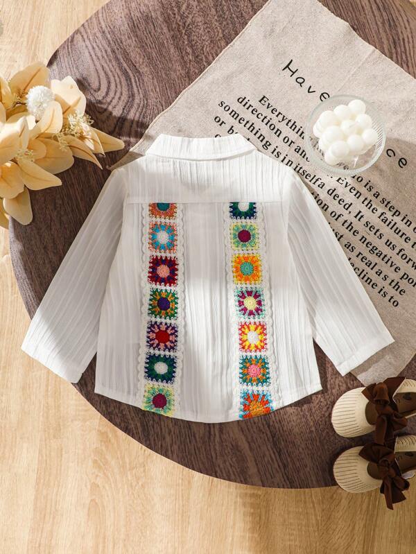 Baby Girls Casual/Holiday Textured Striped Knitted Sweater