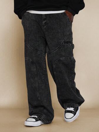 SUMWON Straight Fit 90's Jean With Curve Panels
