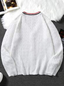 Claim Dot 男士休闲拼色条纹开衫，春秋款