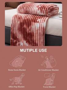 1件毯子，床上用品，柔软保暖，亲肤透气，轻盈柔软，纯色系列，简约时尚设计，适用于沙发、卧室、客厅，全方位舒适，旅行必备，午睡毯，多种尺寸可选，可机洗，房间装饰，冬季装饰 - 紅木色 - 查看 7