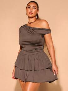 SHEIN BAE Váy ngắn hở vai họa tiết da báo và hoa hồng cỡ lớn cho nữ, Trang phục mùa xuân cho nữ, Trang phục mùa hè/hè cho nữ, Trang phục lễ hội/hòa nhạc cho nữ/Trang phục tiệc tùng/tiệc tùng/, Váy lễ Phục sinh cho nữ, Trang phục nghỉ xuân, Họa tiết da báo, Váy sinh nhật cho nữ - màu nâu - Xem 6