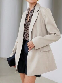 Aveloria Modichic Blazer minimalista y elegante con botones de metal para la dama de oficina que va y viene del trabajo