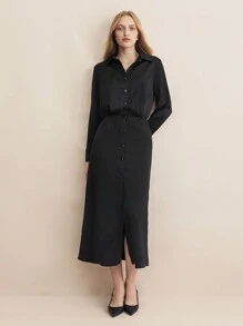 BizChic Women's Elegant Commuter Shirt Dress Dress Work Dress