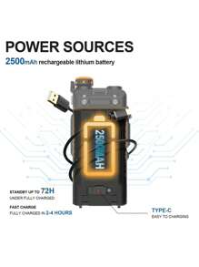 宝峰 K5PLUS 10W 多频段 UHF VHF AM 航空频段 999CH 2500mAh 远距离手持对讲机 - 黑色 - 查看 5