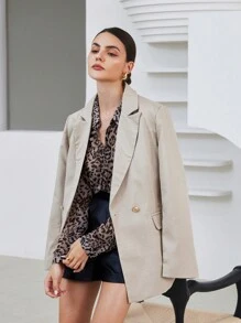 Aveloria Modichic Blazer minimalista y elegante con botones de metal para la dama de oficina que va y viene del trabajo