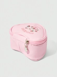 ROMWE Kawaii Monedero rosado con forma de corazón y conejo de dibujos animados, regalo de San Valentín 432419 - Multicolor - Ver 2