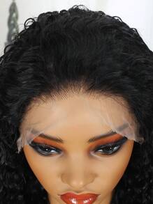 13x4 透明蕾丝前部假发 人发水波蕾丝前部假发 人发预拔 180% 密度湿发和波浪人发假发 适合婴儿头发自然色女性 - S1 - 查看 5