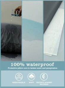 2pcs Waterproof Pad Set (2-Piece) - Made Of Breathable TPU With Low Allergen: 2 Packs Zipper Pillow Protectors'