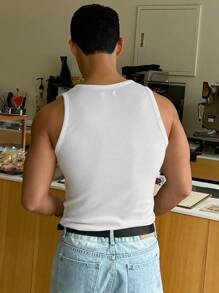 DAZY Men's Solid Color Sleeveless Tank Top, Summer