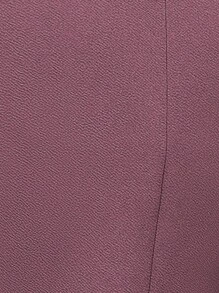 Chiquease Chaqueta corta con cremallera frontal de manga gigot de unicolor para mujer, verano - Morado - Ver 7