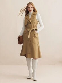 BizChic Women's Yellow Ruffle Sleeveless Dress For Summer - Mustard Yellow - View 10