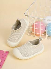 婴儿运动鞋户外防滑舒适透气宝宝学步鞋 - 米色 - 查看 1