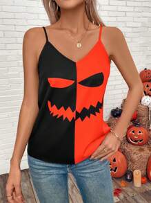 Chiquease Ombre Color Halloween Camisole Top - Multicolor - View 1