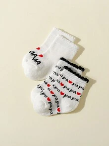 6 đôi tất họa tiết chấm bi và trái tim cho bé gái mới biết đi để mặc hàng ngày - Nhiều màu - Xem 5