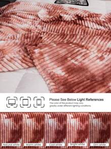 1件毯子，床上用品，柔软保暖，亲肤透气，轻盈柔软，纯色系列，简约时尚设计，适用于沙发、卧室、客厅，全方位舒适，旅行必备，午睡毯，多种尺寸可选，可机洗，房间装饰，冬季装饰 - 紅木色 - 查看 8