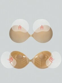 1 对红豆紧肤贴 - 杏色 - 查看 3