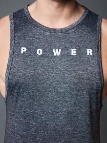 Manfinity Sport Corelite Bộ đồ thể thao nam kiểu boyfriend đơn giản gồm áo không tay in họa tiết và quần màu trơn, thích hợp cho mùa hè, tập gym, tập luyện. - Nhiều màu - Xem 5