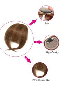 法式刘海 人发空气刘海 带鬓角 棕色刘海 夹式接发 适合初学者 - S4 - 查看 5