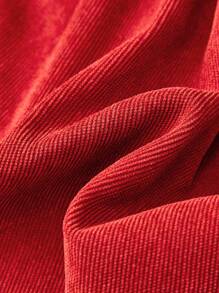 Cozy Pixies Baby Girl Ruffled Peter Pan Collar Lantern Sleeve Waisted Dress, For Christmas - Rust Brown - View 8