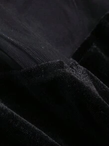 DAZY Váy dài tay dài viền đuôi cá bằng vải voan thanh lịch dành cho nữ, mùa xuân/thu, sinh nhật, tiệc dạ hội đêm giao thừa - màu đen - Xem 8