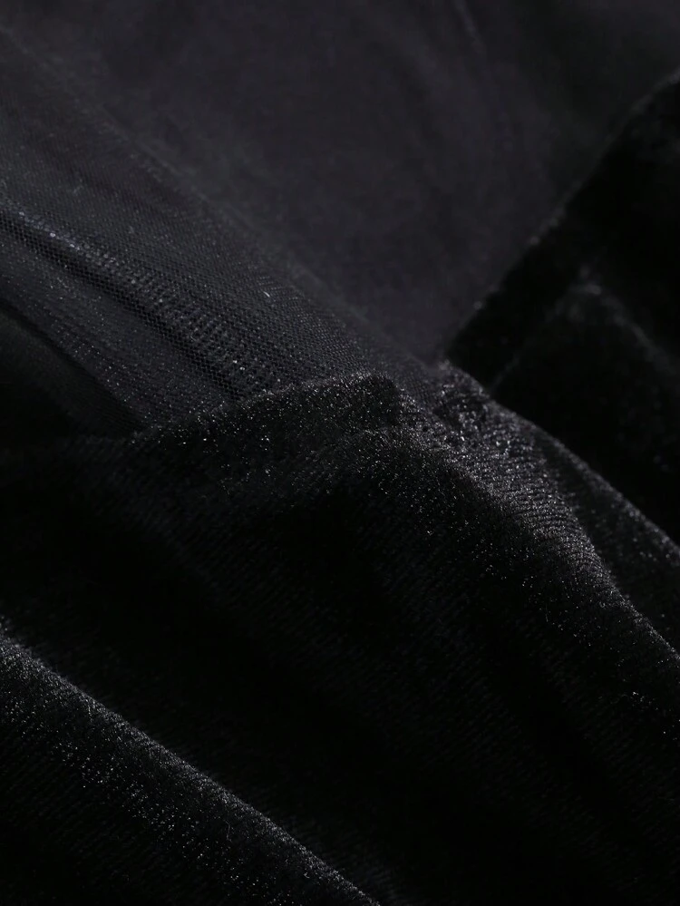 Women's Elegant Long Chiffon Splice Fishtail Hem Long Sleeve Dress, Spring/Fall, Birthday ,New Year Eve Prom Dress Shirt Dress