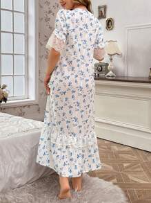 CottageSlumber Vintage French Romantic Floral Women's Nightgown Couple's Set - Multicolor - View 2
