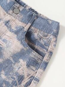 Tween Girl Casual Loose Simple Denim Jeans - Multicolor - View 6