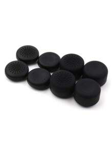 8pcs Silicone Joystick Caps For Xb0x Controllers, Anti-Slip & Sweat-Absorbing To Enhance Gameplay Experience, Compatible With ROG ALLY, Steam Deck, Xb0x One/One X/S, Xb0x Series/Series X/S, Xb0x 360, Switch Pro Controller, Etc. - Black - View 1