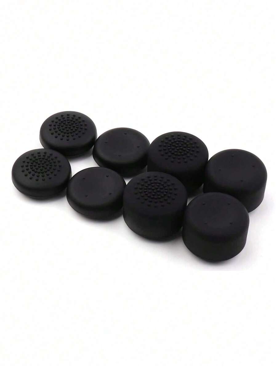 8pcs Silicone Joystick Caps For Xb0x Controllers, Anti-Slip & Sweat-Absorbing To Enhance Gameplay Experience, Compatible With ROG ALLY, Steam Deck, Xb0x One/One X/S, Xb0x Series/Series X/S, Xb0x 360, Switch Pro Controller, Etc. - Black - View 1