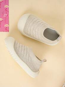 婴儿运动鞋户外防滑舒适透气宝宝学步鞋 - 米色 - 查看 3