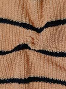 Calvaya Plus Size Women's Striped Short Sleeve Knit Top - Orange - View 4